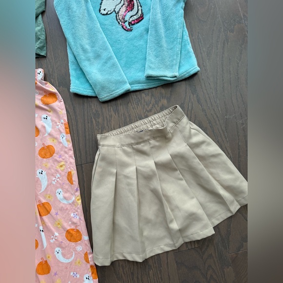 girls clothes lot size 10/12 carebear unicorn hoodie pumpkin pants shirts - Picture 5 of 16